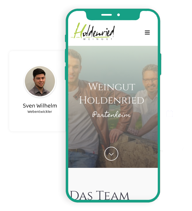 TwinDash hat unter der Leitung von Sven Wilhelm die Website für Weingut Holdenried Mobile und Suchmaschinen Optimiert